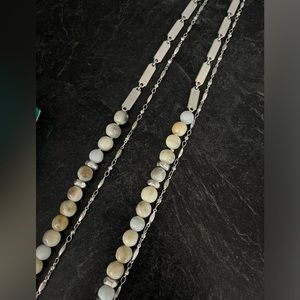 New (never worn) Stella & Dot Natia Layered Necklace silver